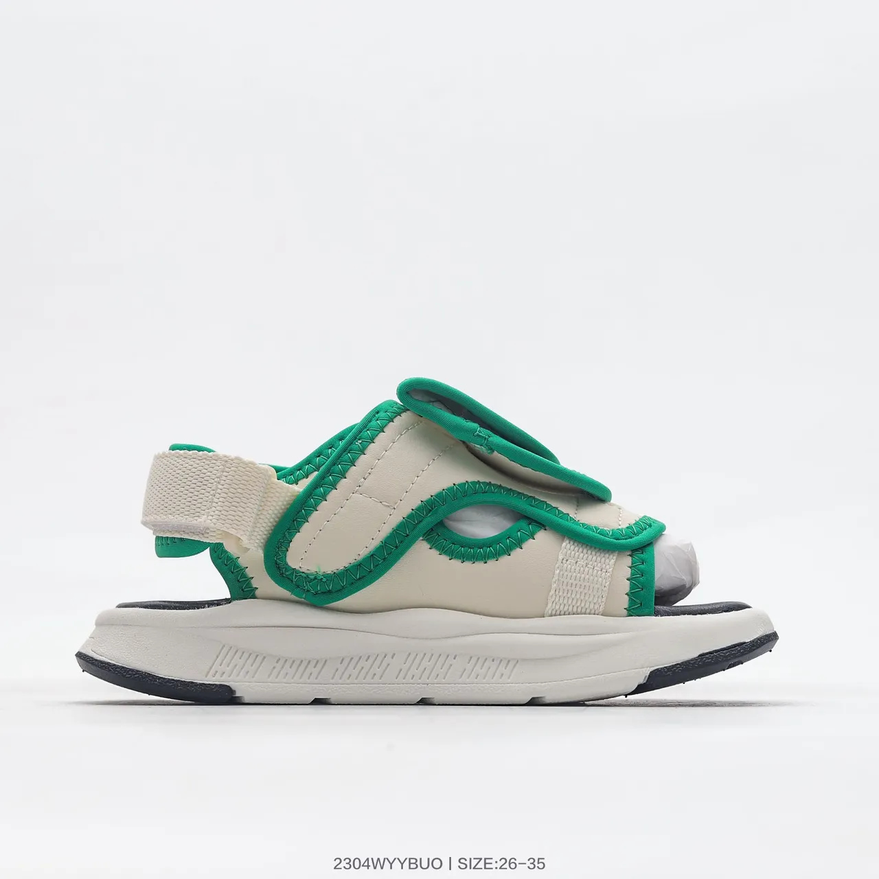 Off-White Beige Green Black Strap Casual Sandals 15
