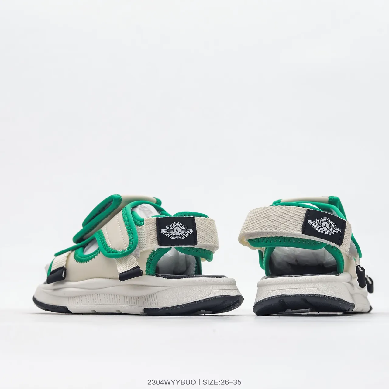 Off-White Beige Green Black Strap Casual Sandals 17