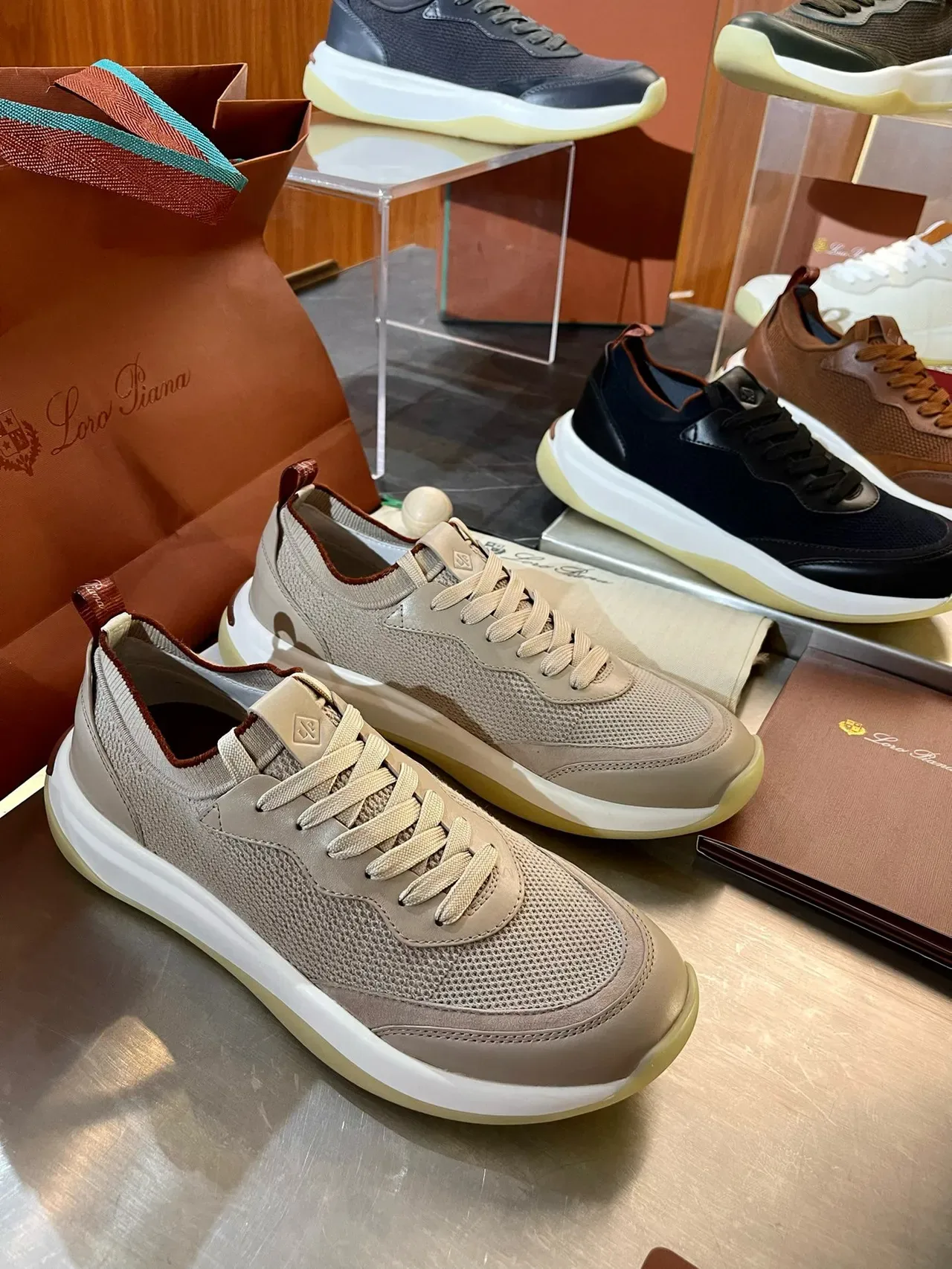 Off-White Mesh and Leather Panel Sneaker 3