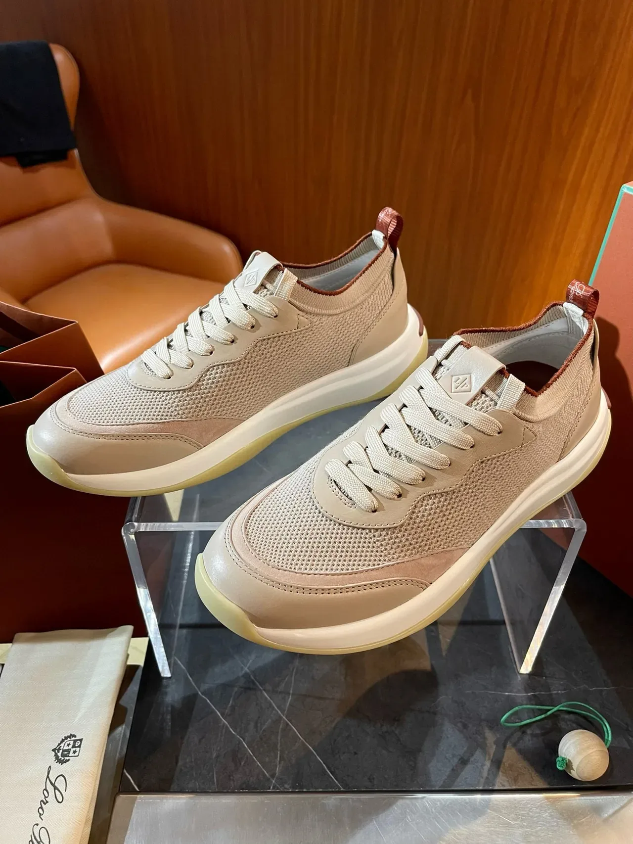Off-White Mesh and Leather Panel Sneaker 4