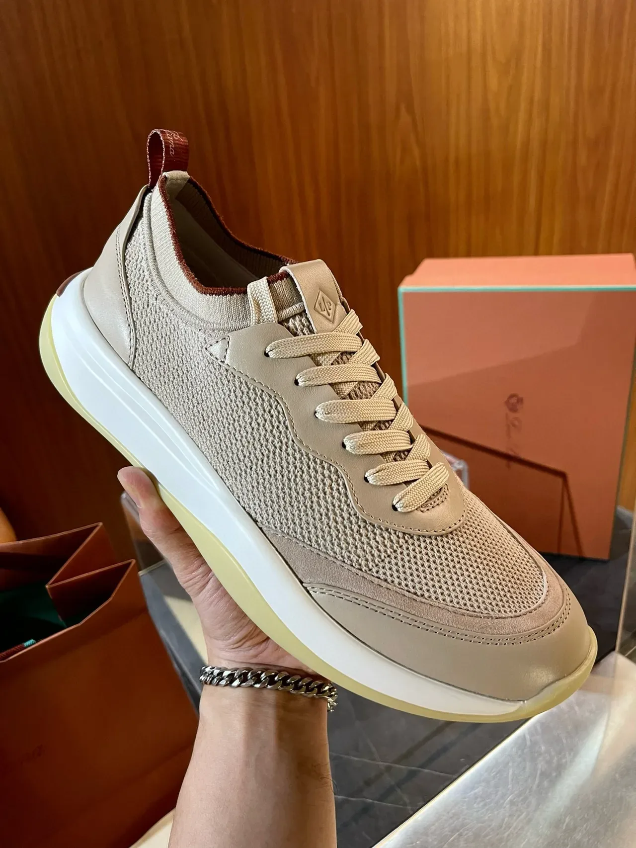 Off-White Mesh and Leather Panel Sneaker 5