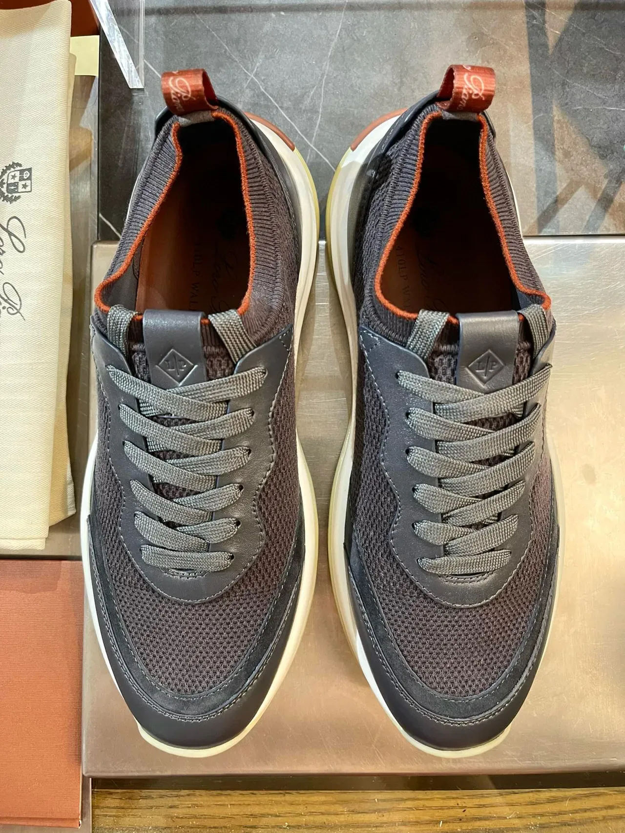 Off-White Mesh and Leather Panel Sneaker 12