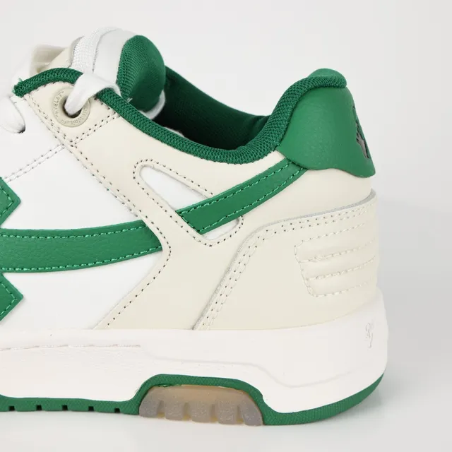 Off-White-Style Arrow Logo Cream and Green Lifestyle Sneaker 4