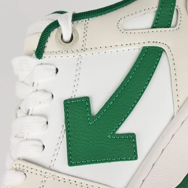 Off-White-Style Arrow Logo Cream and Green Lifestyle Sneaker 6