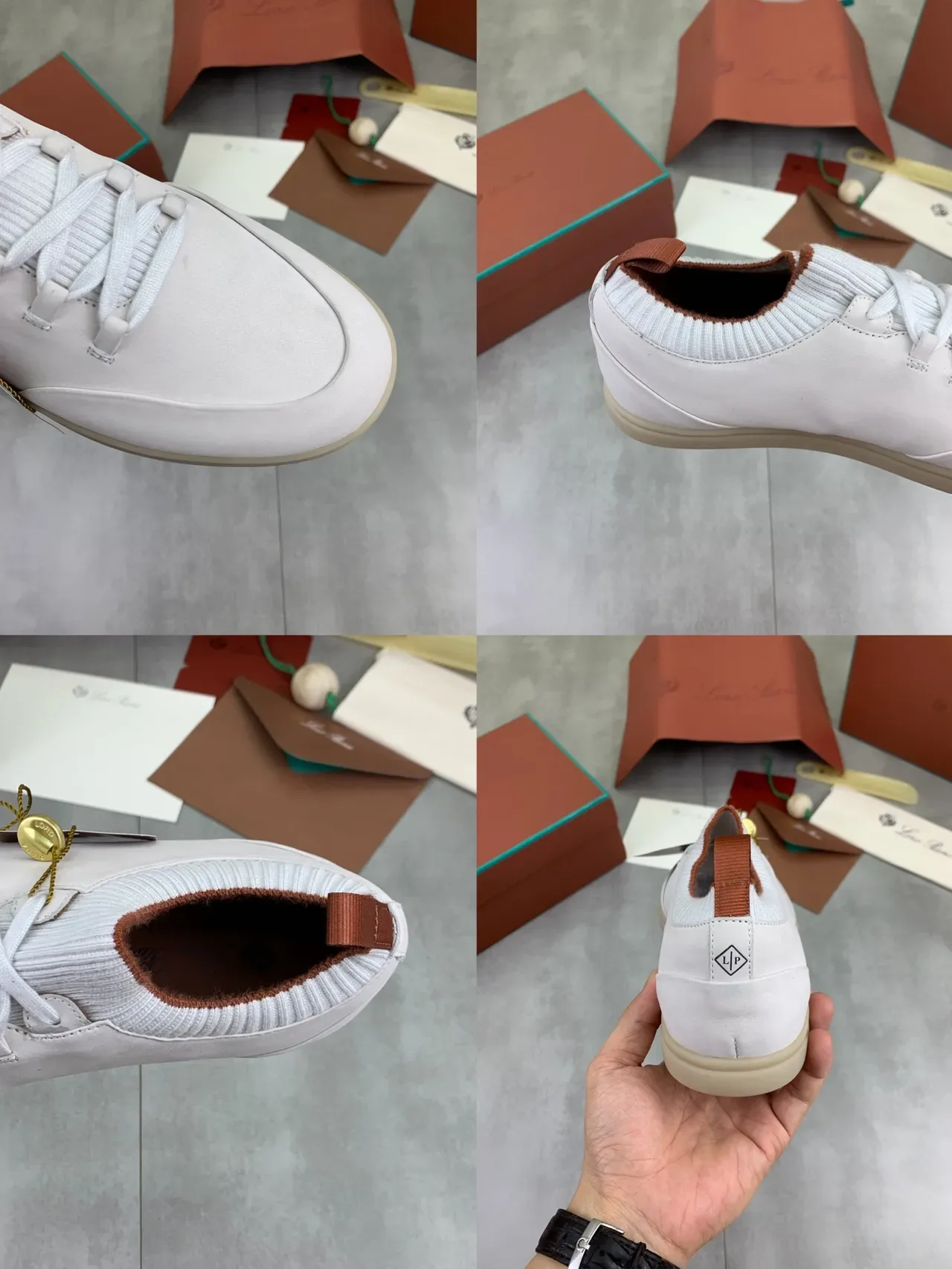 Off-White Suede Knit Collar Gum Sole Sneaker 2