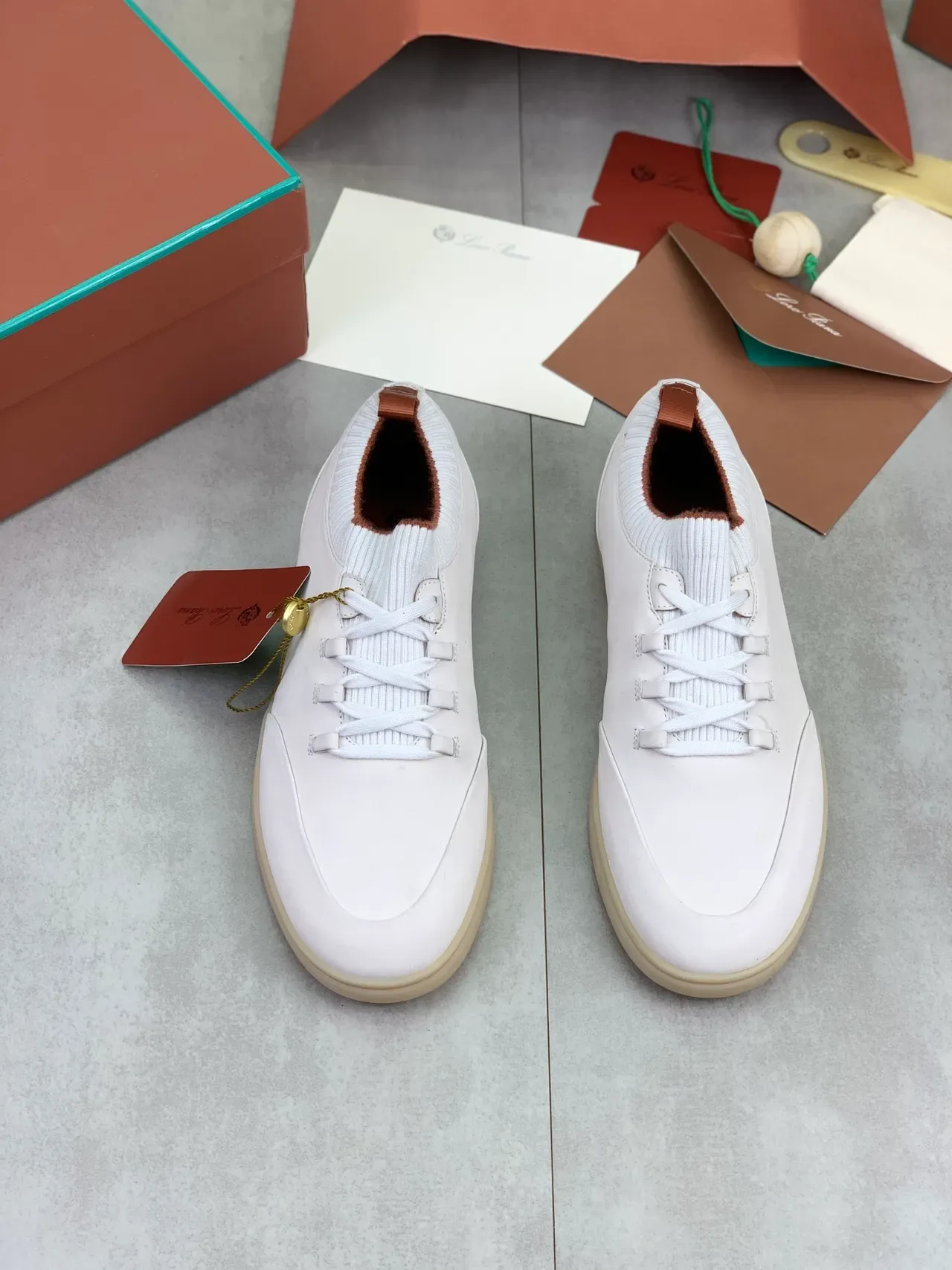 Off-White Suede Knit Collar Gum Sole Sneaker 4