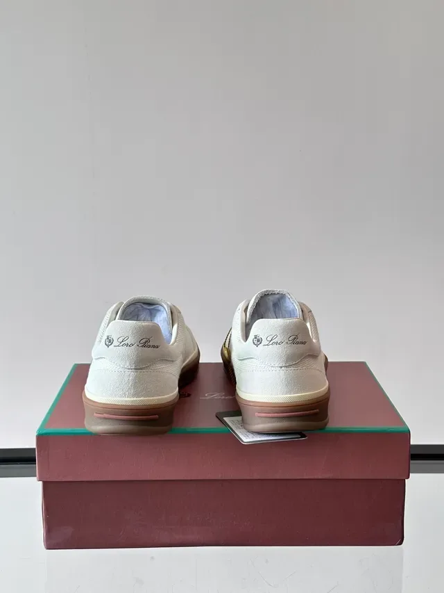 Off-White Textile Low-Top Gum Sole Lifestyle Sneakers 3