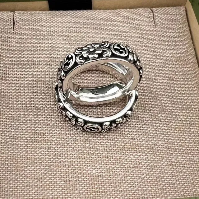 Ornate Floral Scrollwork Silver Hoop Earrings 5