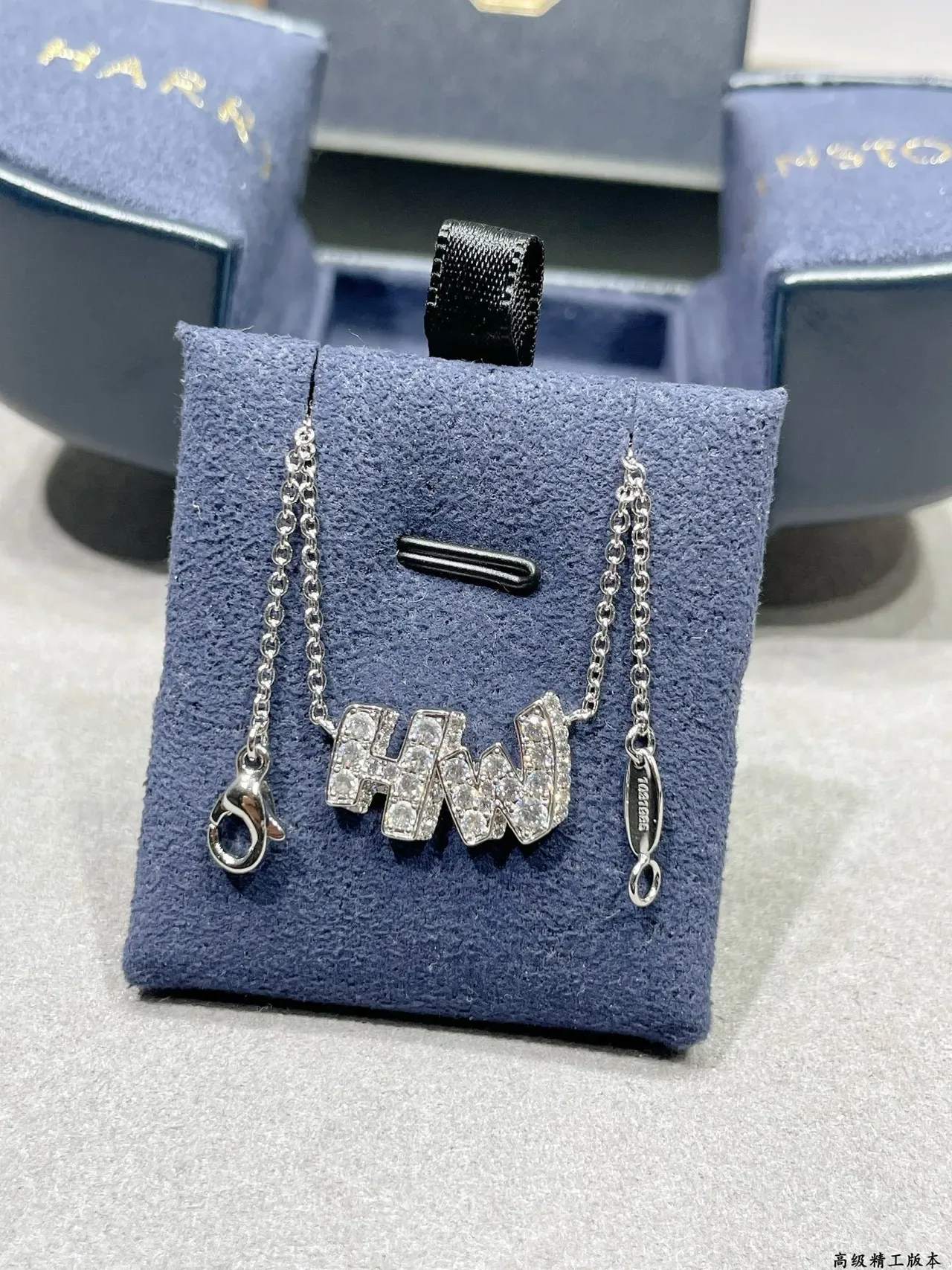 Pave-Set Initial Monogram Pendant Necklace 8