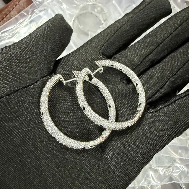 Pavé-Set Multi-Tone Hoop Earrings 9