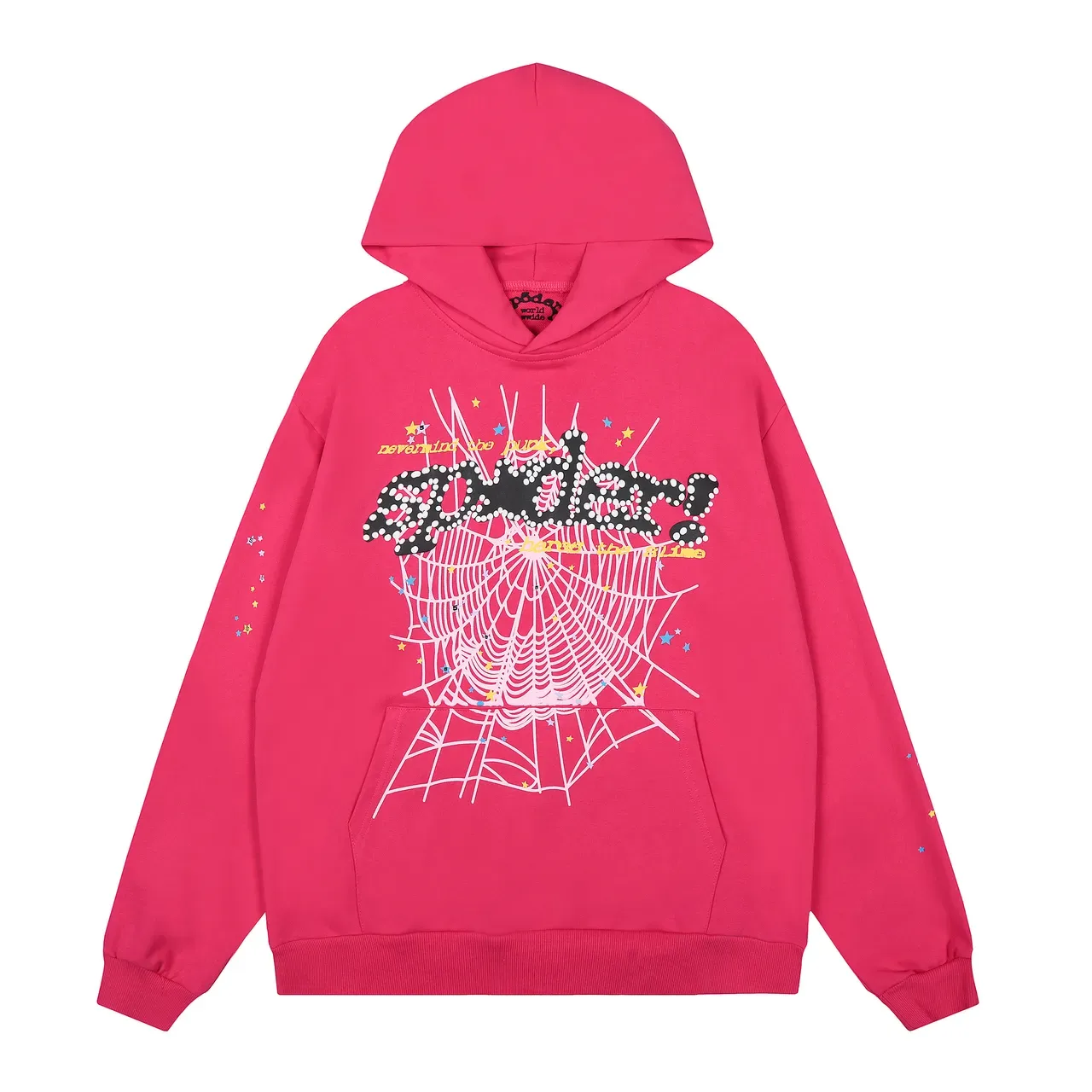 Pink Black Graphic-Print Hooded Tracksuit 2
