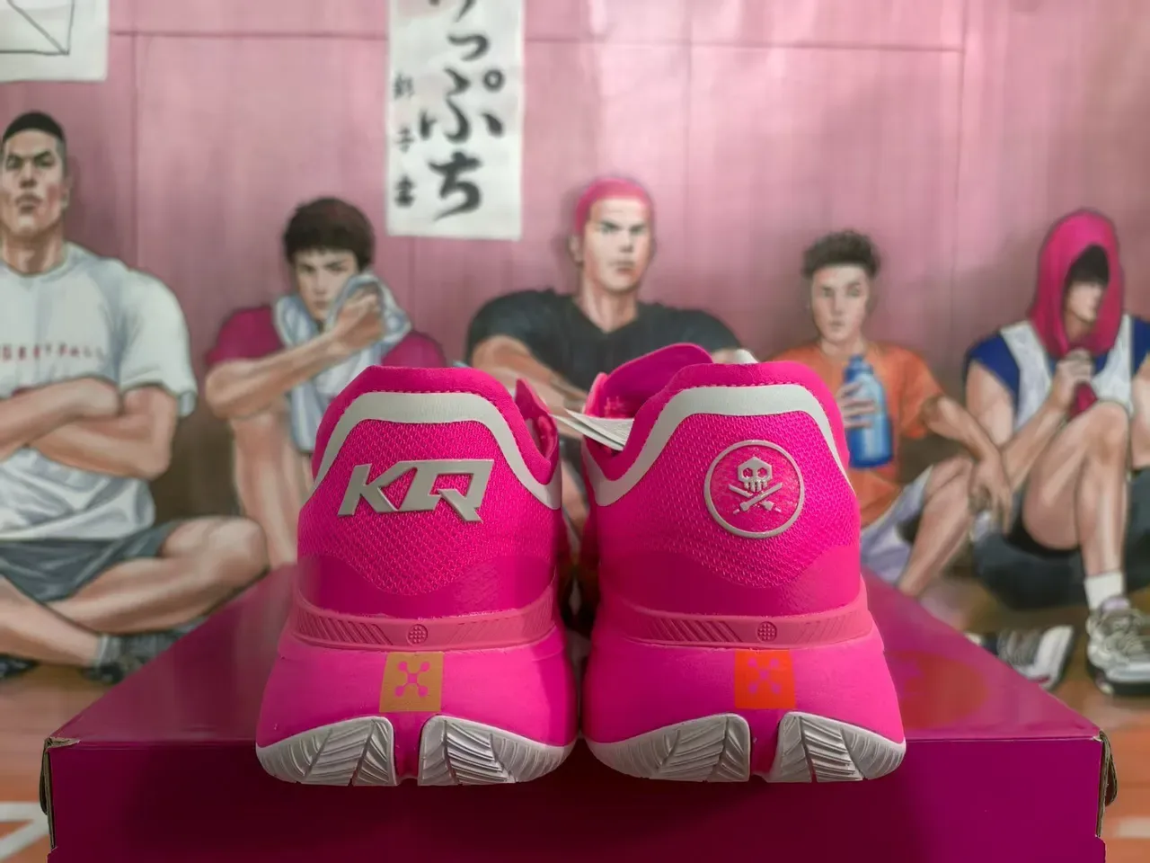 Pink Yellow Mesh Upper Low-Top Silhouette Sneakers 5