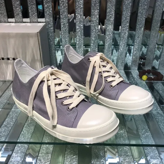 Purple Beige Canvas Upper Rubber Toe Cap Sneakers 2