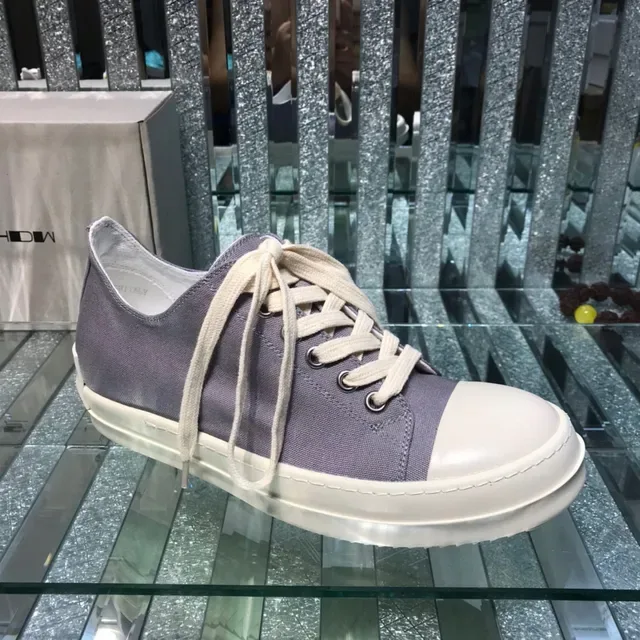 Purple Beige Canvas Upper Rubber Toe Cap Sneakers 9