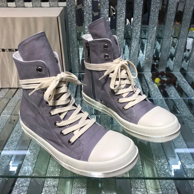 Purple-Gray Canvas High-Top Platform Sneaker 2