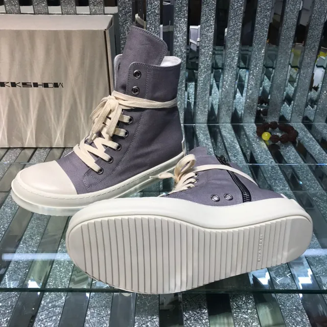 Purple-Gray Canvas High-Top Platform Sneaker 3