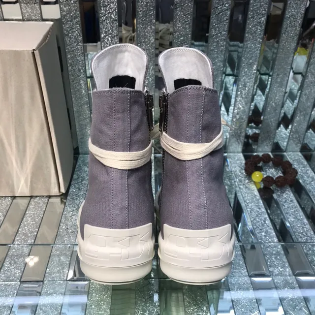 Purple-Gray Canvas High-Top Platform Sneaker 4