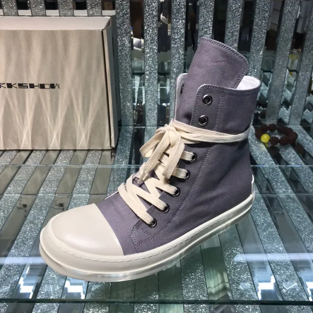 Purple-Gray Canvas High-Top Platform Sneaker 5