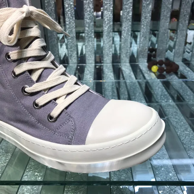 Purple-Gray Canvas High-Top Platform Sneaker 7