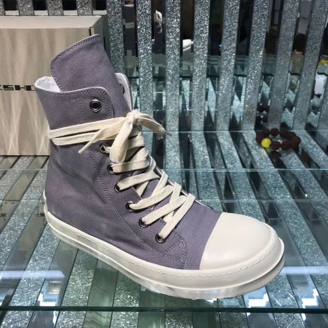 Purple-Gray Canvas High-Top Platform Sneaker 9
