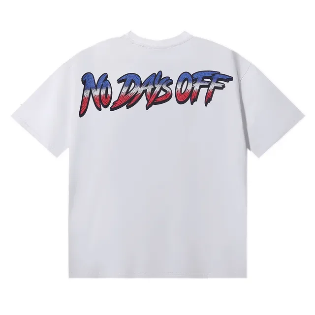 Red Black Graphic Front Print Bold Back Text T-Shirt 2
