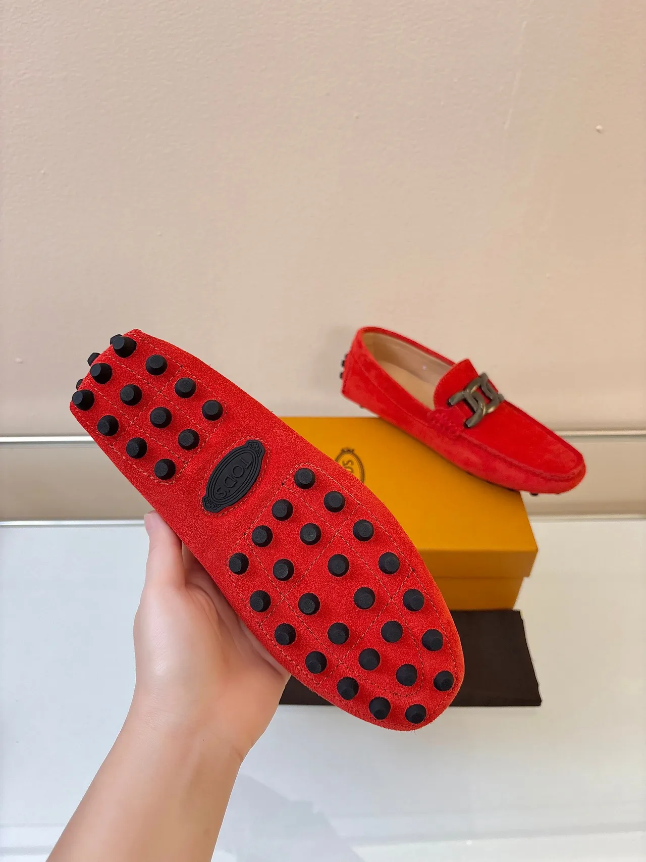 Red Suede Horsebit Hardware Loafers 4