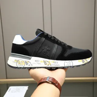 Riccardo Tisci Tênis Lifestyle de Camurça e Nylon Preto e Branco com Abas de Calcanhar