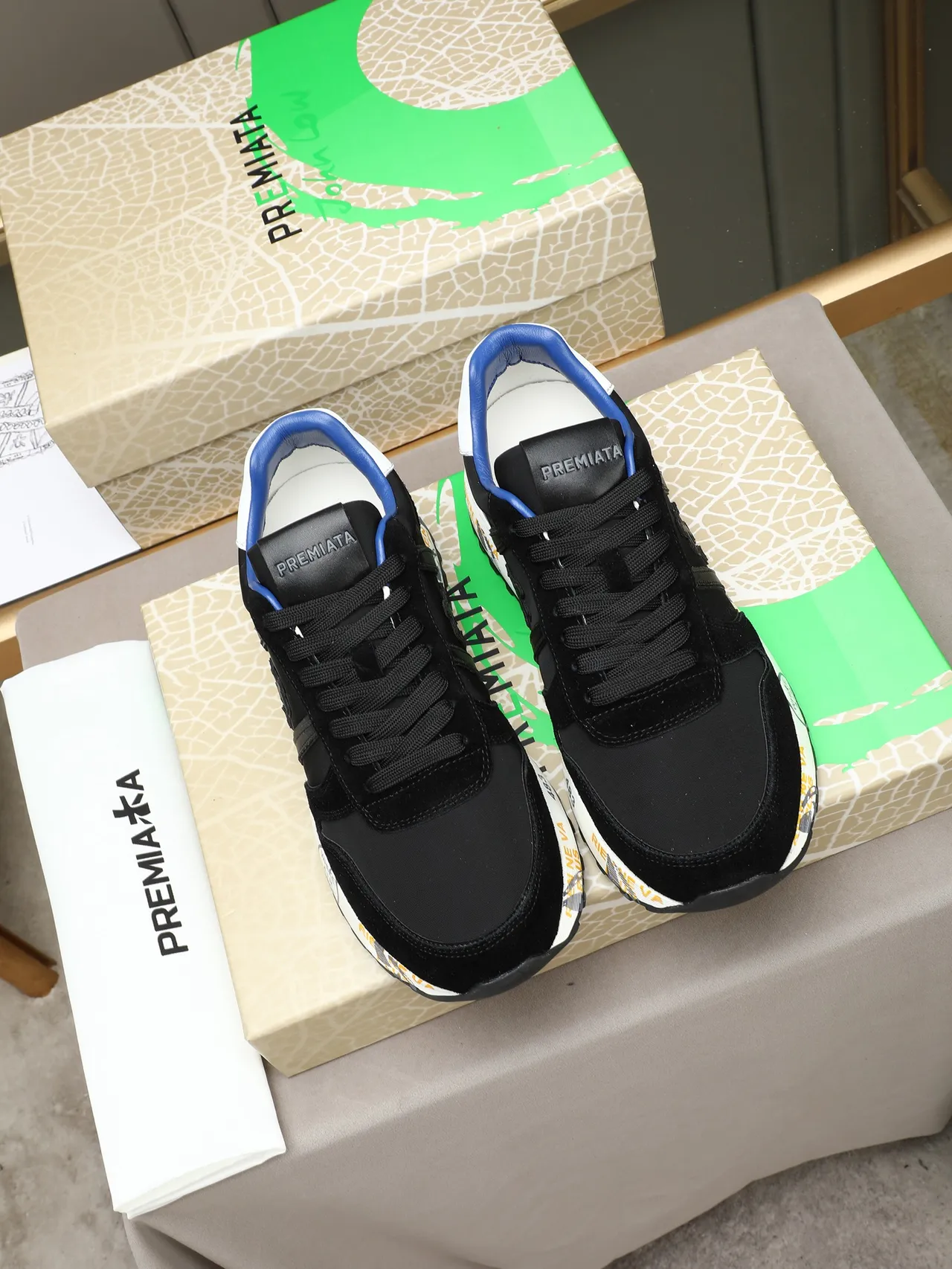 Riccardo Tisci Black White Suede And Nylon Upper Heel Tab Lifestyle Sneakers 3