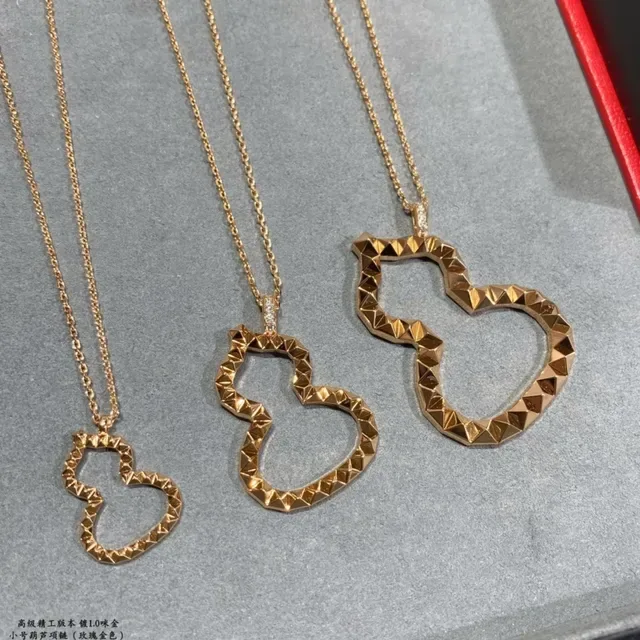 Rose Gold Tone Faceted Hollow Heart Pendant Necklace 5