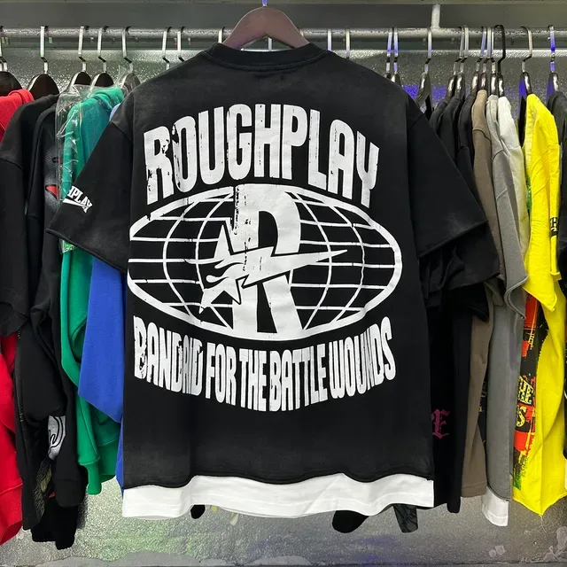 ROUGH Bandaid For The Battle Wounds Graphic Distressed T-Shirt 5