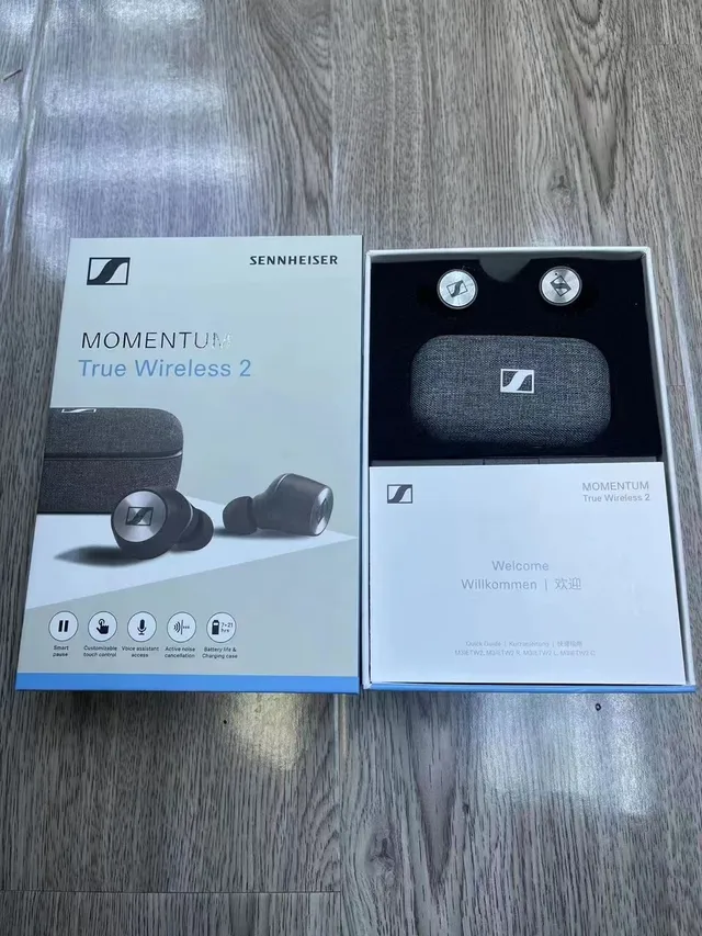 Sennheiser Momentum True Wireless Preto Prata Matte Circular Faceplates TWS Fones de Ouvido 6