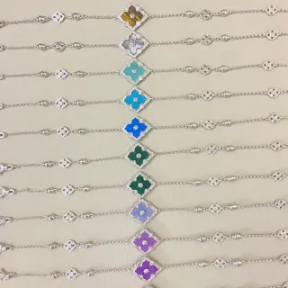 سوار سلسلة فضية برسيم مينا تعويذات