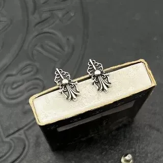 Silver-Tone Floral Ornament Stud Earrings 4