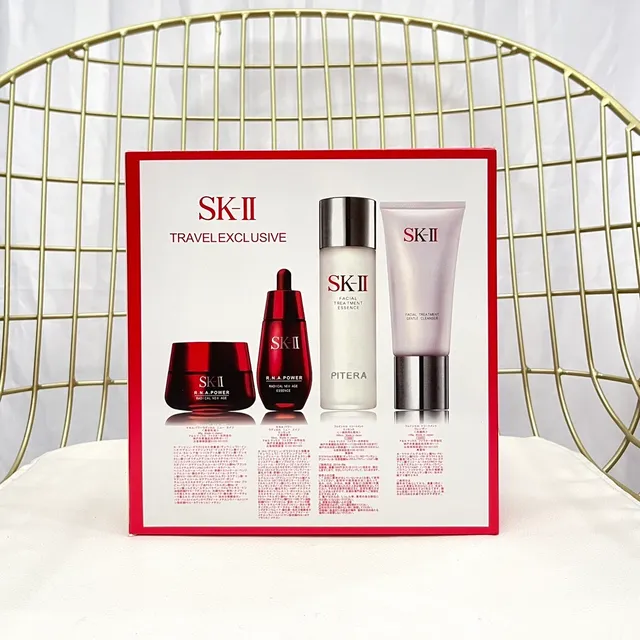 SK-II R.N.A.Power Rojo Blanco Minimalista Lujo Acentuado en Cromo Perfume 6