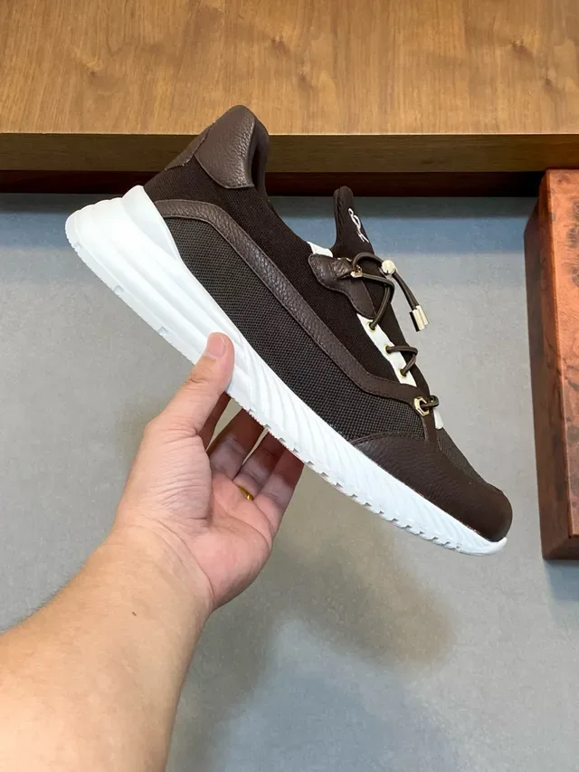 Stefano Ricci Brown and White Lifestyle Sneakers 4