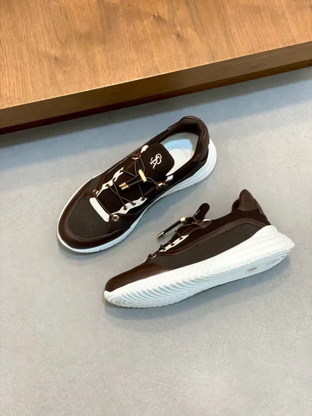 Stefano Ricci Brown and White Lifestyle Sneakers 5