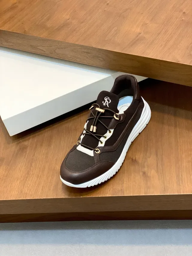Stefano Ricci Brown and White Lifestyle Sneakers 6