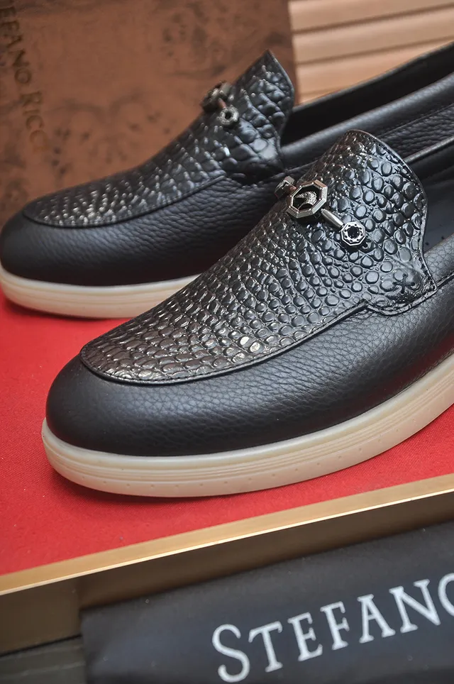 Stefano Ricci Horsebit Loafer Black Crocodile-Embossed Leather Loafers 2