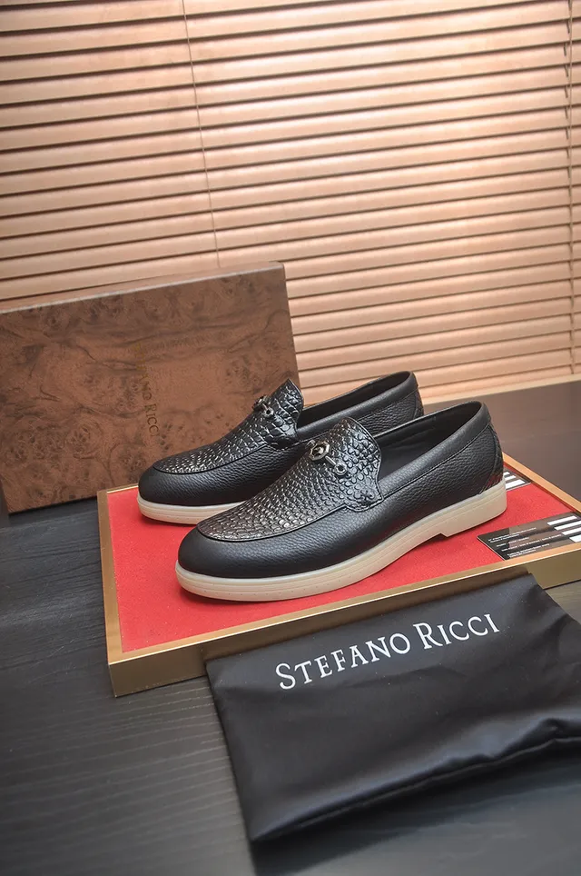 Stefano Ricci Horsebit Loafer Black Crocodile-Embossed Leather Loafers 4