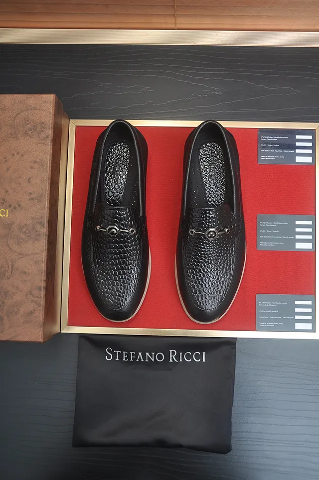 Stefano Ricci Horsebit Loafer Black Crocodile-Embossed Leather Loafers 5