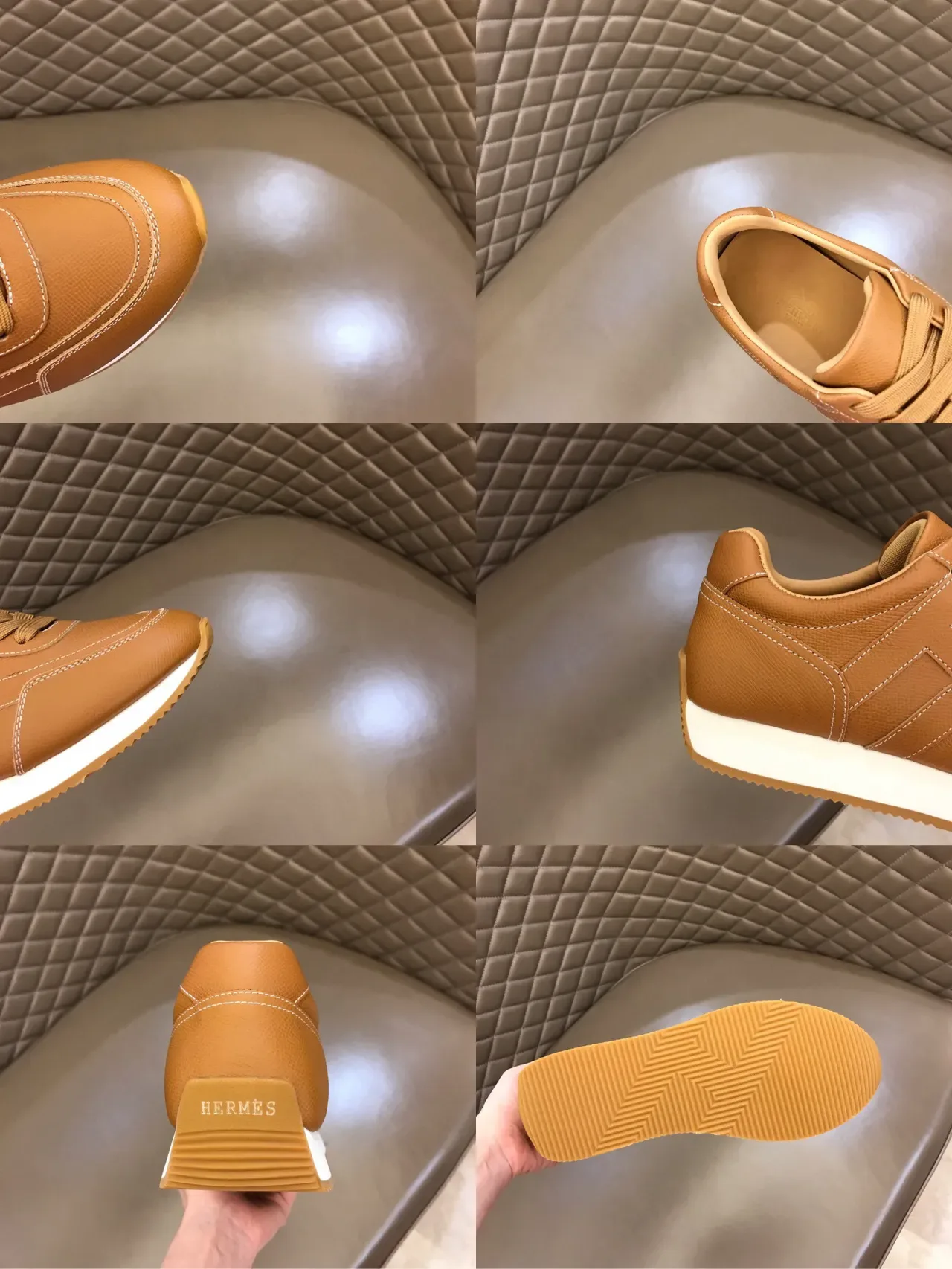 Tan Panelled Low-Top Lace-Up Lifestyle Sneaker 2