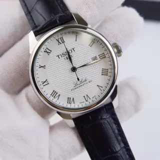 Tissot Le Locle Powermatic 80 White Dial Black Leather Mechanical Watch
