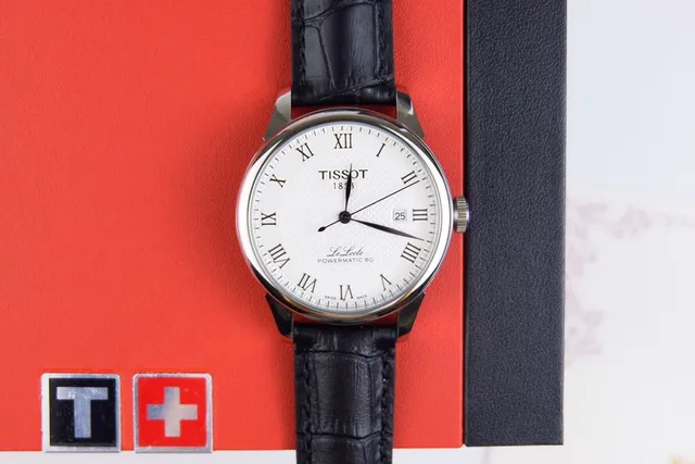 Tissot Le Locle Powermatic 80 White Dial Black Leather Mechanical Watch 3
