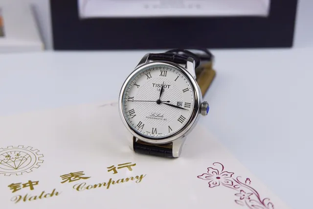 Tissot Le Locle Powermatic 80 White Dial Black Leather Mechanical Watch 6