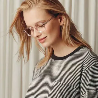 Transparent Round Frame Optical Glasses