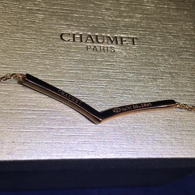 V-Shaped Pave Stone Rose Gold-Tone Double Chain Bracelets 3