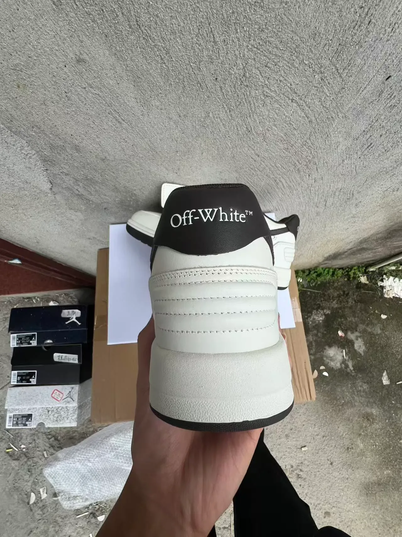 White and Black Arrow Panel Lifestyle Sneaker 8