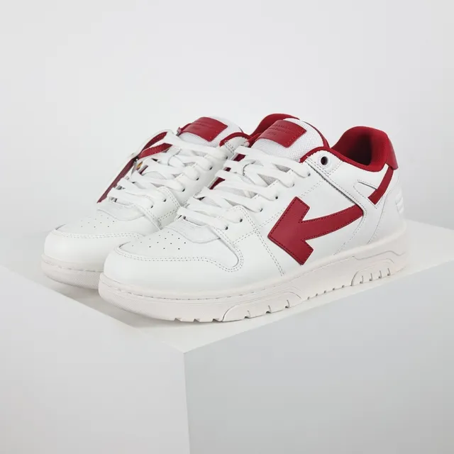 White and Red Arrow Logo Lifestyle Sneakers 2