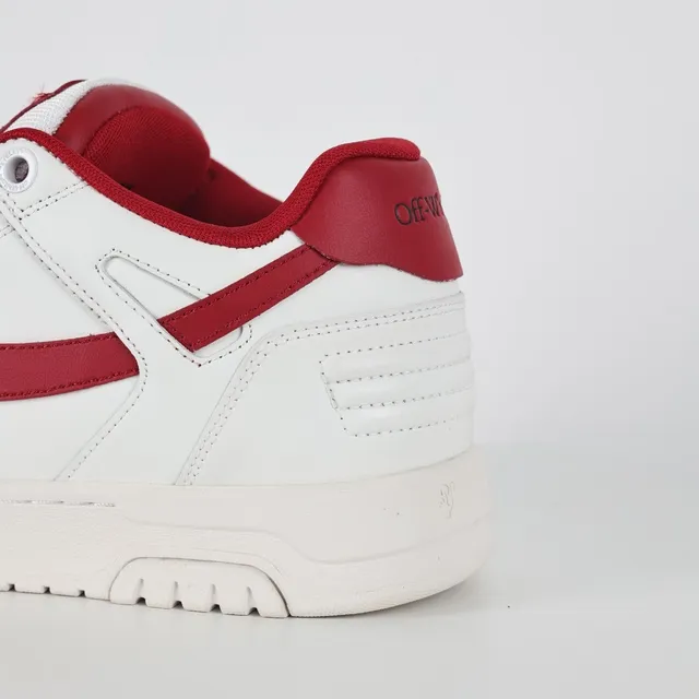 White and Red Arrow Logo Lifestyle Sneakers 4