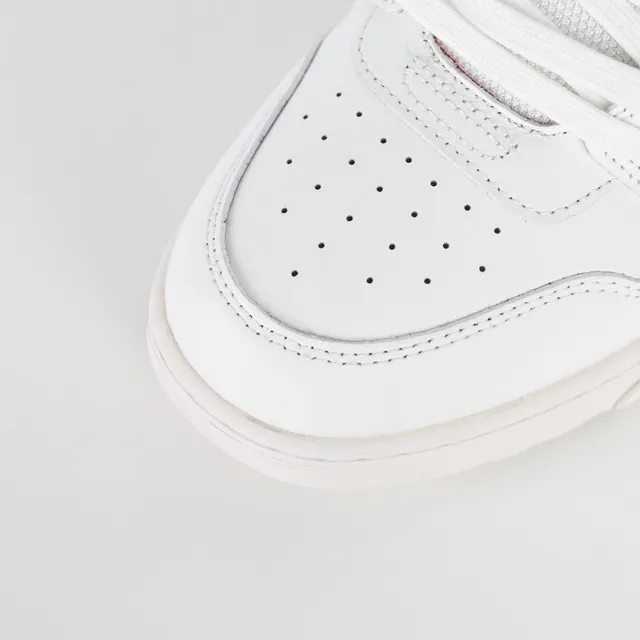 White and Red Arrow Logo Lifestyle Sneakers 5